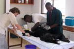 chimp at vet