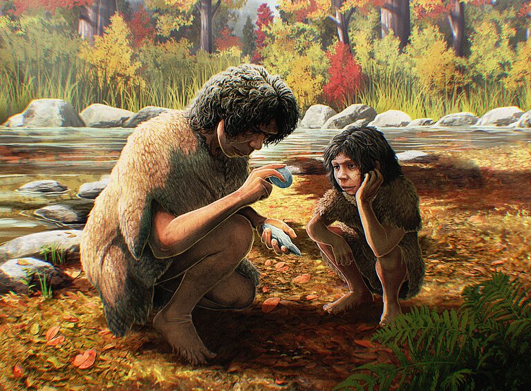 Artist_reconstruction_of_Homo_heidelbergensis_making_a_flint_handaxe_Image_credit_Department_of_Archaeology__University_of_Cambridge__Illustration_by_Gabriel_Ugueto.jpg  