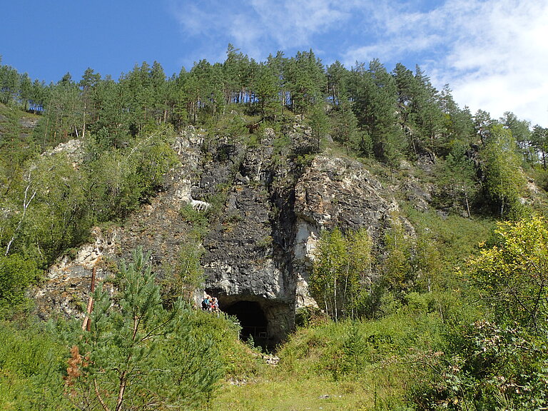 The entrance to Denisova Cave